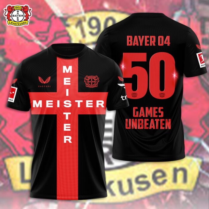 Bayer Leverkusen 3D Champion 2024 Unisex Shirt For Fans TSM1028