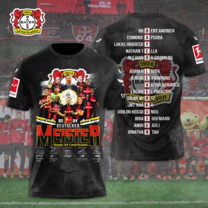 Bayer Leverkusen 3D Champion 2024 Unisex Shirt For Fans TSM1040