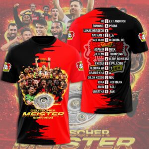 Bayer Leverkusen 3D Champion 2024 Unisex Shirt For Fans TSM1044