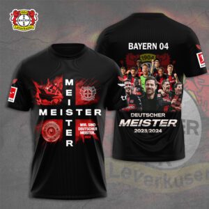 Bayer Leverkusen 3D Champion 2024 Unisex Shirt For Fans TSM1048