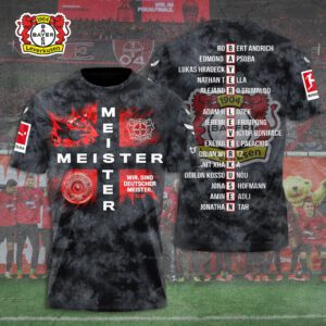 Bayer Leverkusen 3D Champion 2024 Unisex Shirt For Fans TSM1056