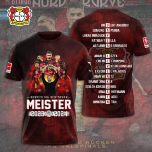 Bayer Leverkusen 3D Champion 2024 Unisex Shirt For Fans TSM1057