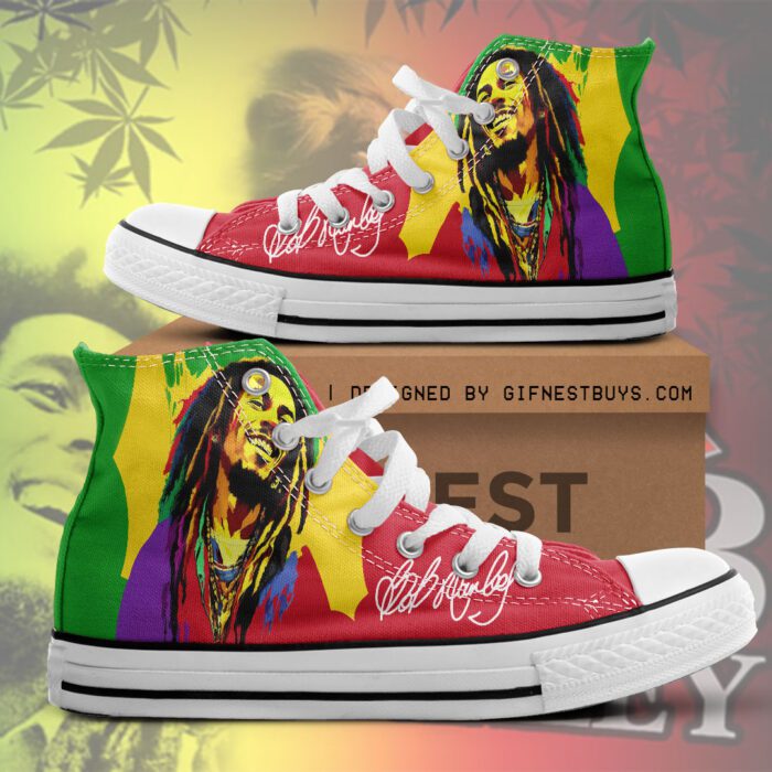 Bob Marley High Top Canvas Shoes  GHT1004