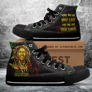 Bob Marley High Top Canvas Shoes  GHT1046
