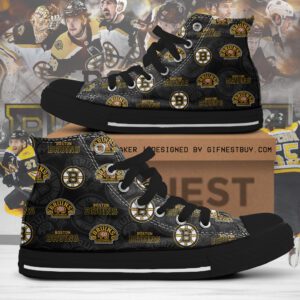 Boston Bruins High Top Canvas Shoes  GHT1149