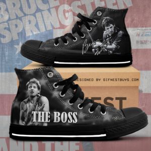 Bruce Springsteen High Top Canvas Shoes  GHT1015