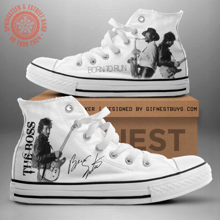Bruce Springsteen High Top Canvas Shoes  GHT1016