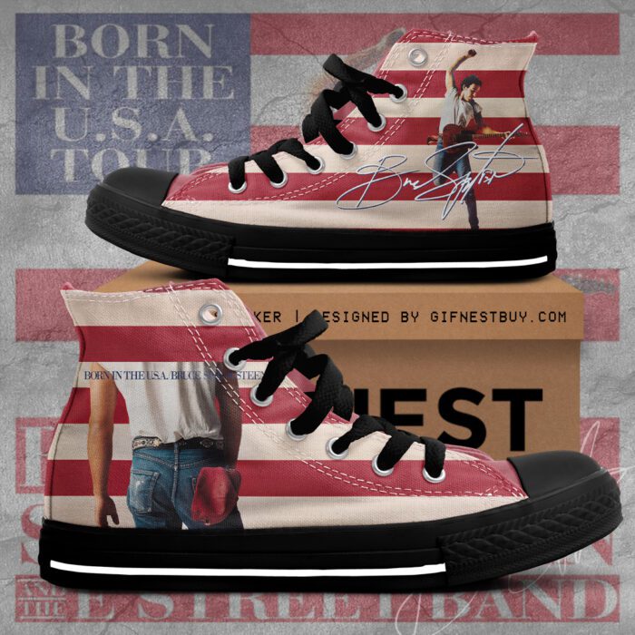 Bruce Springsteen High Top Canvas Shoes  GHT1166
