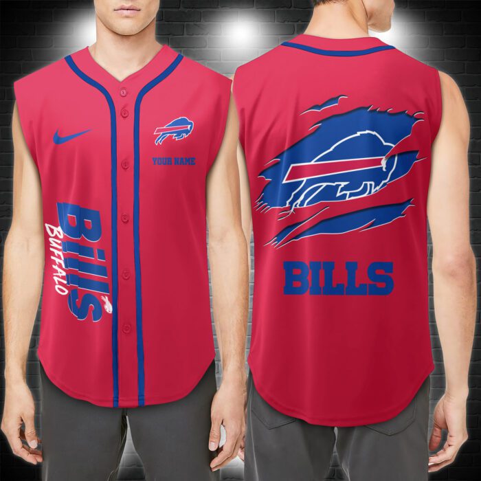 Buffalo Bills NFL Personalized Baseball Tank Tops Sleeveless Jersey