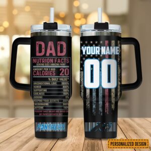 Carolina Panthers NFL Best Dad Ever Personalized Stanley Tumbler 40Oz