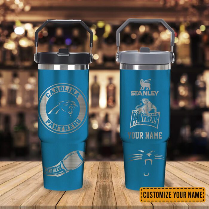 Carolina Panthers NFL Football Personalized Stanley IceFlow Flip Straw Tumbler 30Oz