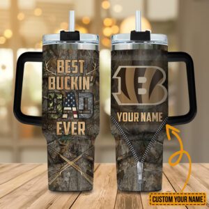 Cincinnati Bengals NFL Best Bucking Dad Personalized Stanley Tumbler 40Oz