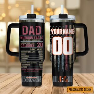Cincinnati Bengals NFL Best Dad Ever Personalized Stanley Tumbler 40Oz