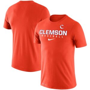 Clemson Tigers Baseball Legend Slim Fit Performance T-Shirt - Orange