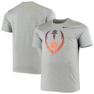 Clemson Tigers Legend Football Icon Performance T-Shirt - Heathered Charcoal