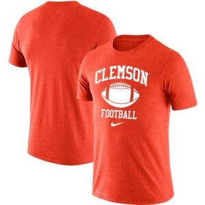 Clemson Tigers Retro Football Lockup Legend Performance T-Shirt - Orange