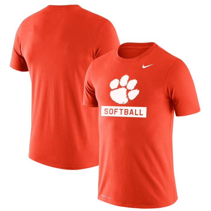 Clemson Tigers Softball Drop Legend Slim Fit Performance T-Shirt - Orange
