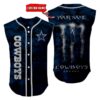 Dallas Cowboys Camo Sleeveless Baseball Jersey Tank Top Custom Name BBTJ1073