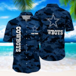 Dallas Cowboys NFL Hawaiian Shirt Summer Shirt Custom Name Perfect Gift HSW1154