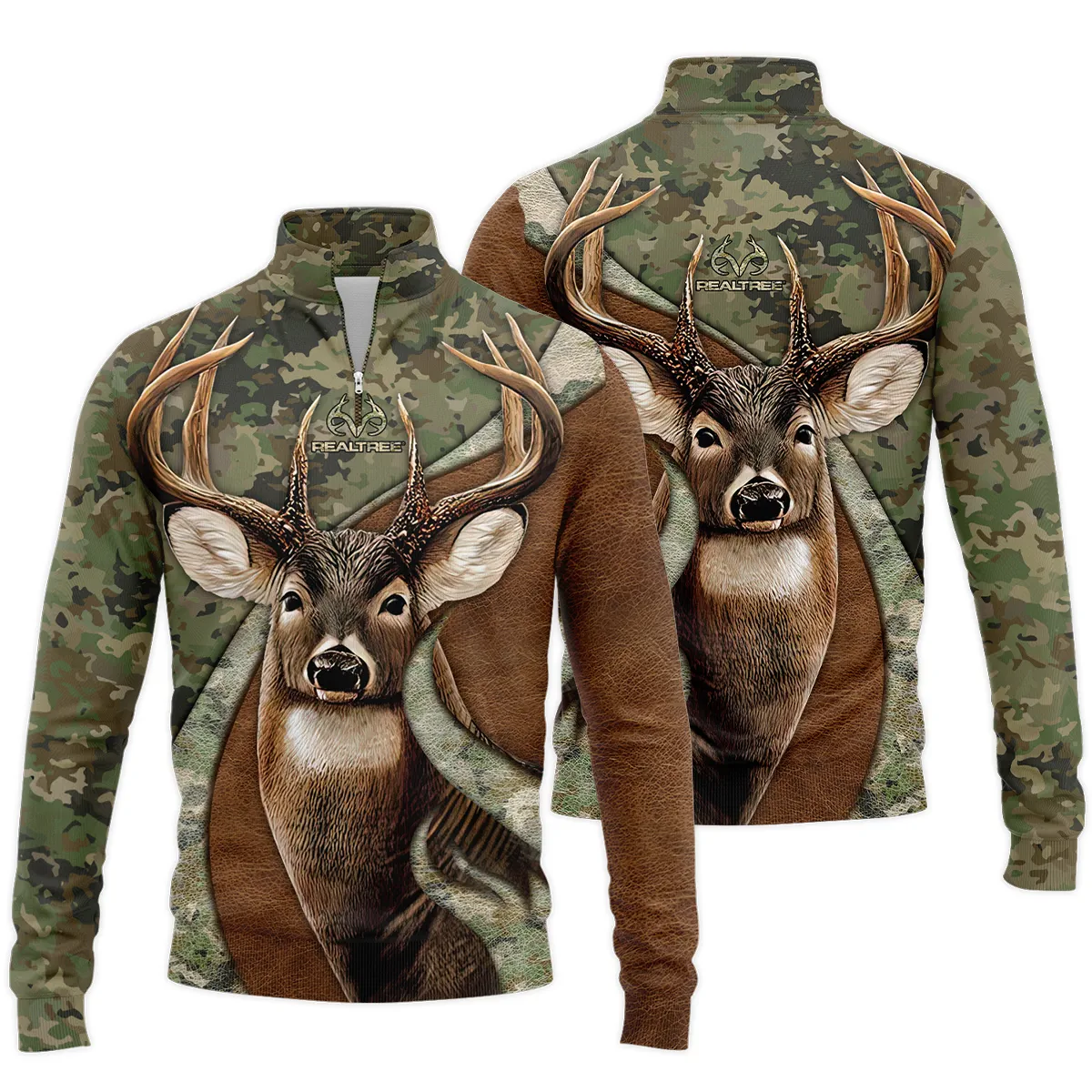 Deer Hunting Camo Realtree s Quarter-Zip Jacket