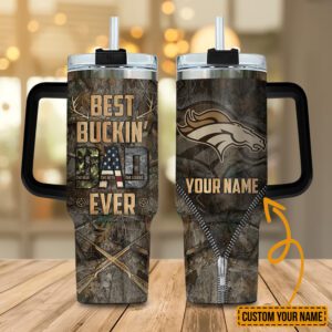 Denver Broncos NFL Best Bucking Dad Personalized Stanley Tumbler 40Oz