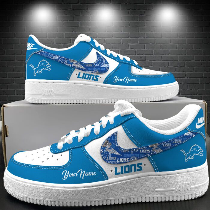 Detroit Lions Personalized Air Force 1 Shoes AF1 Limited Sneakers Custom Name WAF10310