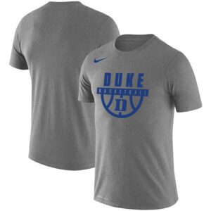 Duke Blue Devils Basketball Drop Legend Performance T-Shirt - Heathered Gray