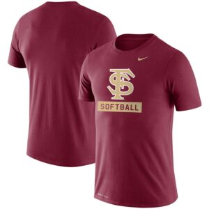 Florida State Seminoles Softball Drop Legend Slim Fit Performance T-Shirt - Garnet