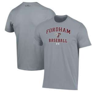 Fordham Rams Under Armour Baseball Performance T-Shirt - Gray