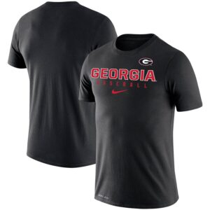 Georgia Bulldogs Baseball Legend Slim Fit Performance T-Shirt - Black