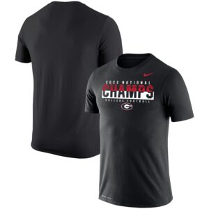 Georgia Bulldogs College Football Playoff 2022 National Champions Legend Performance T-Shirt - Black