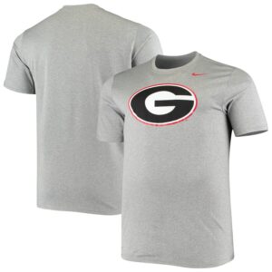 Georgia Bulldogs Legend Primary Logo Performance T-Shirt - Heathered Charcoal