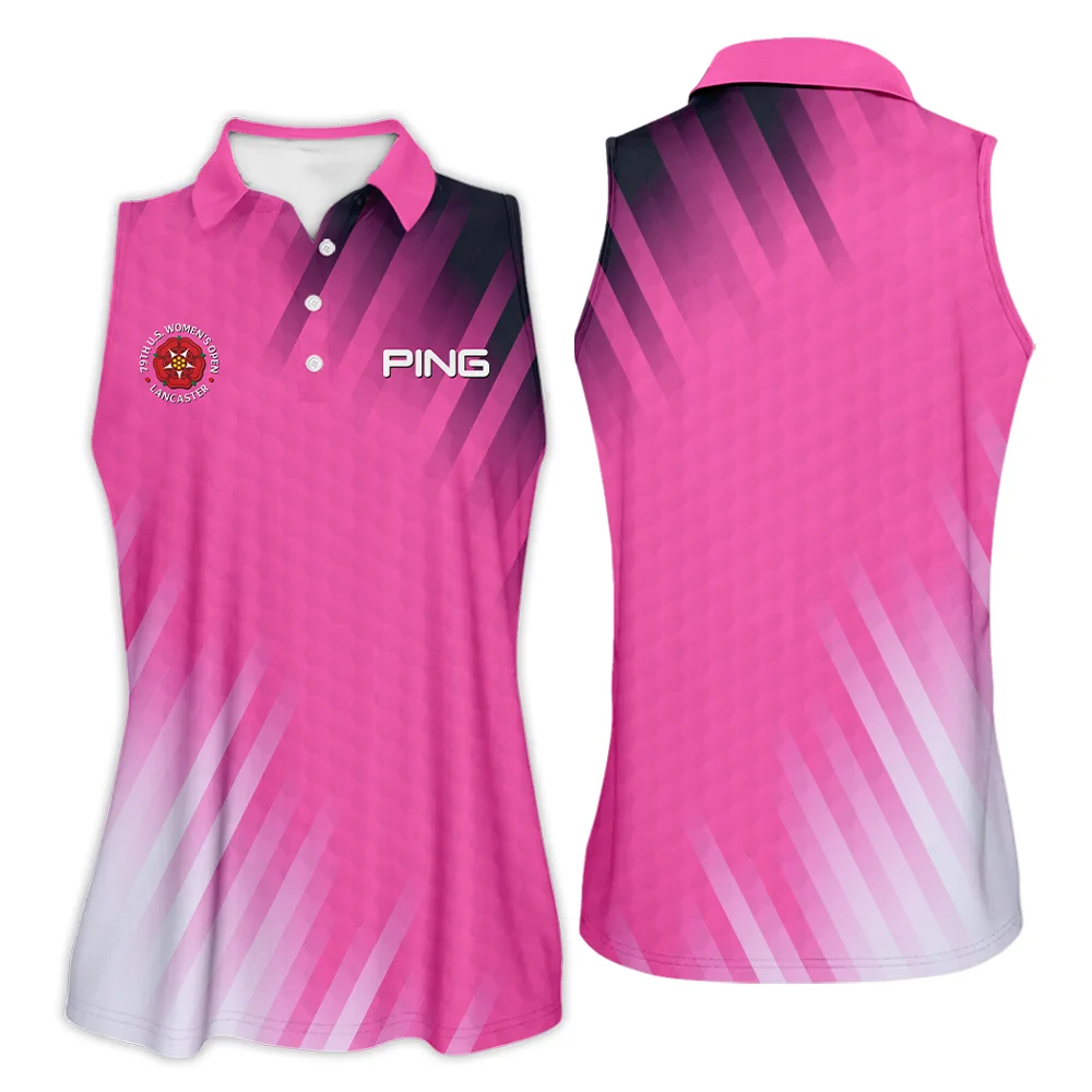 Golf 79th U.S. Women's Open Lancaster Ping Sleeveless Polo Shirt Pink Color Sleeveless Polo Shirt