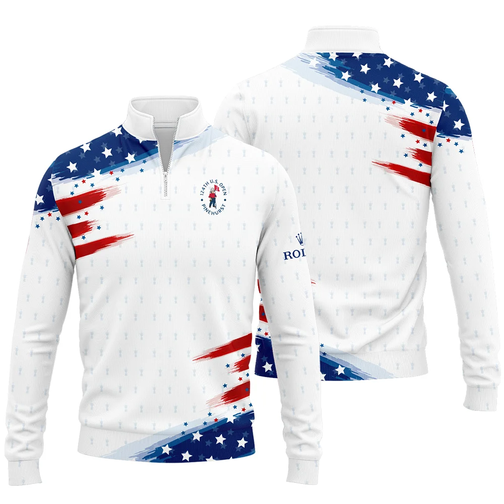 Golf Flag American 124th U.S. Open Pinehurst Rolex Quarter-Zip Jacket