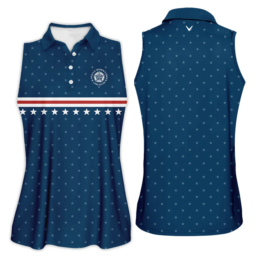 Golf Navy Blue Star American Callaway 79th U.S. Women's Open Lancaster Sleeveless Polo Shirt