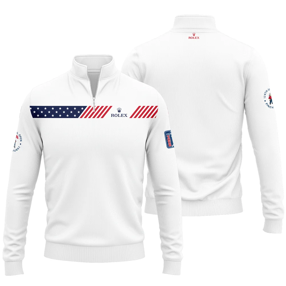 Golf Sport Flag American 124th U.S. Open Pinehurst Rolex Quarter-Zip Jacket