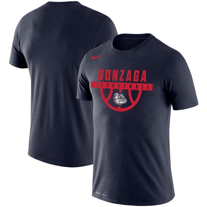 Gonzaga Bulldogs Basketball Drop Legend Performance T-Shirt - Navy