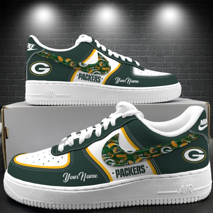 Green Bay Packers Personalized Air Force 1 Shoes AF1 Limited Sneakers Custom Name WAF10314