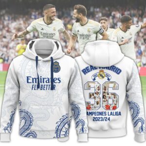 Hala Real Madrid 36 Campeones Final Champion Trophy 2024 Unisex 3D Hoodie For Fans HRM1009