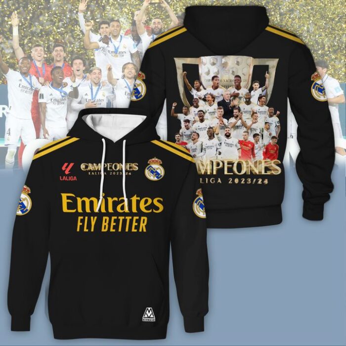 Hala Real Madrid 36 Campeones Final Champion Trophy 2024 Unisex 3D Hoodie For Fans HRM1013