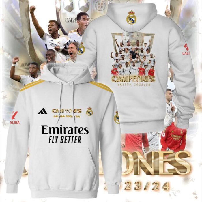 Hala Real Madrid 36 Campeones Final Champion Trophy 2024 Unisex 3D Hoodie For Fans HRM1015