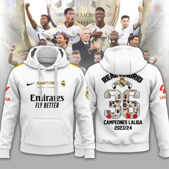 Hala Real Madrid 36 Campeones Final Champion Trophy 2024 Unisex 3D Hoodie For Fans HRM1017