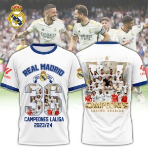 Hala Real Madrid 36 Campeones Final Champion Trophy 2024 Unisex 3D T-Shirt For Fans TRM1003