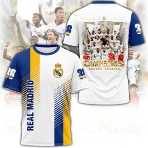 Hala Real Madrid 36 Campeones Final Champion Trophy 2024 Unisex 3D T-Shirt For Fans TRM1005