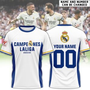 Hala Real Madrid 36 Campeones Final Champion Trophy 2024 Unisex 3D T-Shirt For Fans TRM1007