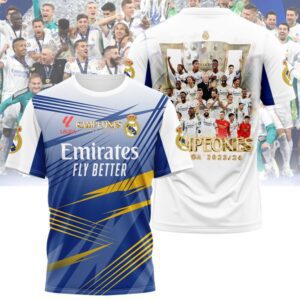 Hala Real Madrid 36 Campeones Final Champion Trophy 2024 Unisex 3D T-Shirt For Fans TRM1009