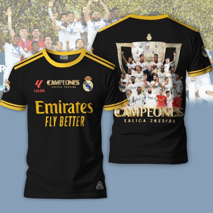 Hala Real Madrid 36 Campeones Final Champion Trophy 2024 Unisex 3D T-Shirt For Fans TRM1010