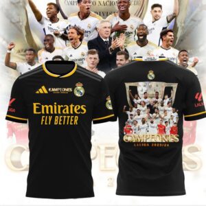Hala Real Madrid 36 Campeones Final Champion Trophy 2024 Unisex 3D T-Shirt For Fans TRM1011