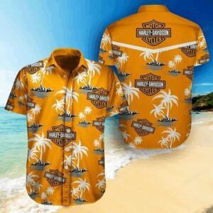 Harley Davidson Tropical Pattern Hawaiian Shirt Summer Shirt HSW1210