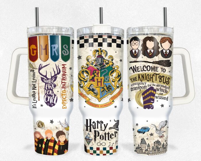 Harry Potter Movies Custom Stanley Quencher 40oz Stainless Steel Tumbler MST3710